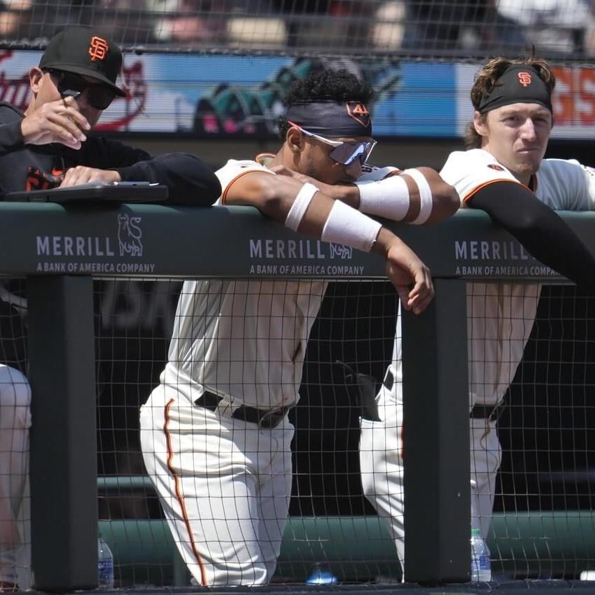 San Diego Padres catcher Gary Sanchez (99) celebrates with pitcher Ray Kerr  after the Padres defeated the San Francisco Giants in a baseball game in  San Francisco, Thursday, June 22, 2023. (AP