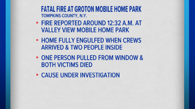 Two Killed in Early Morning Fire at Groton Mobile Home Park in Tompkins ...
