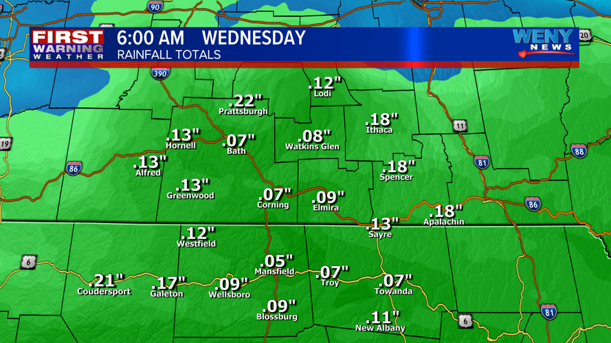 Rain Showers Tuesday with mild temperatures | News | weny.com
