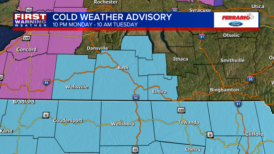 Light snow showers to be followed by frigid evening conditions ...