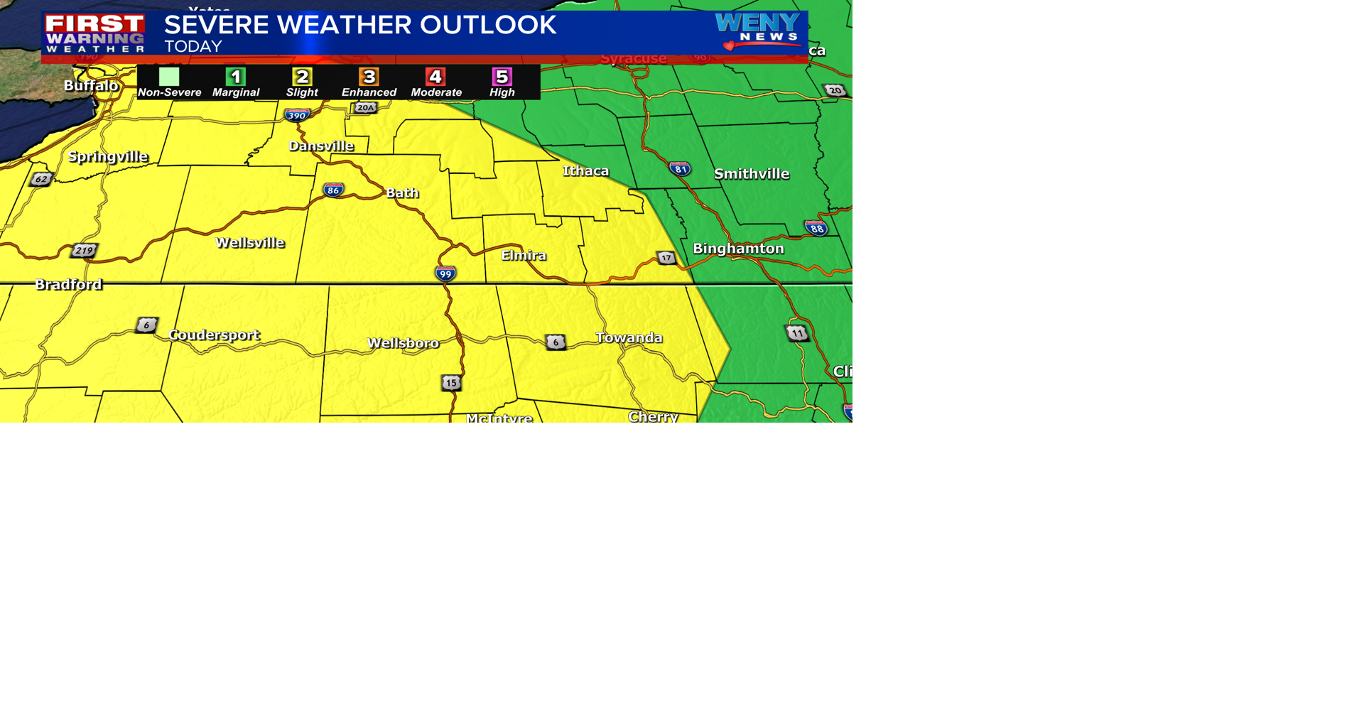 Showers and thunderstorms for Tuesday | News | weny.com