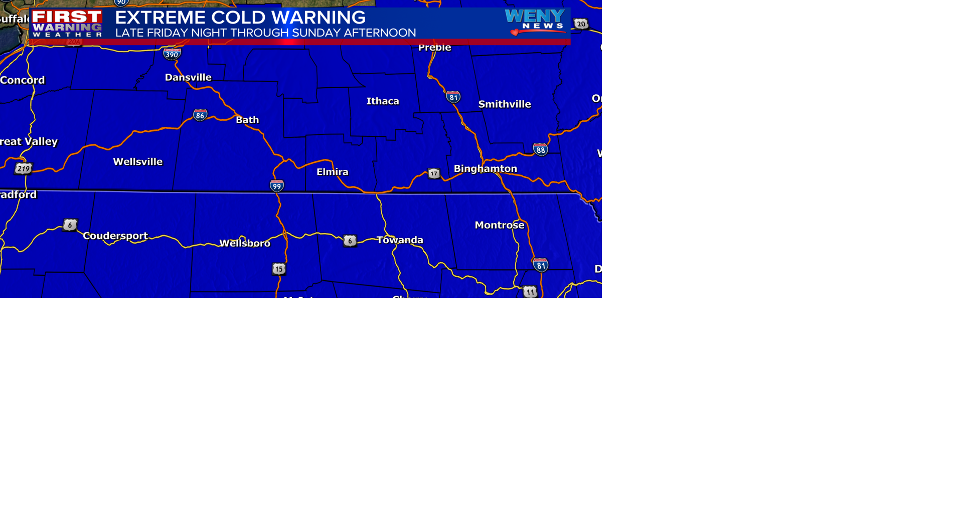 Extreme Cold Warning issued | News | weny.com