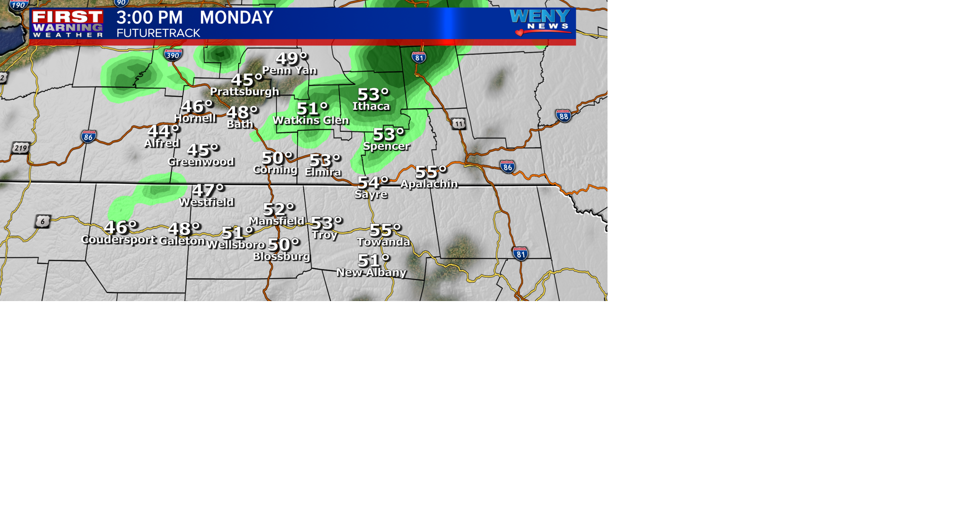 Clouds increasing with isolated showers possible | News | weny.com