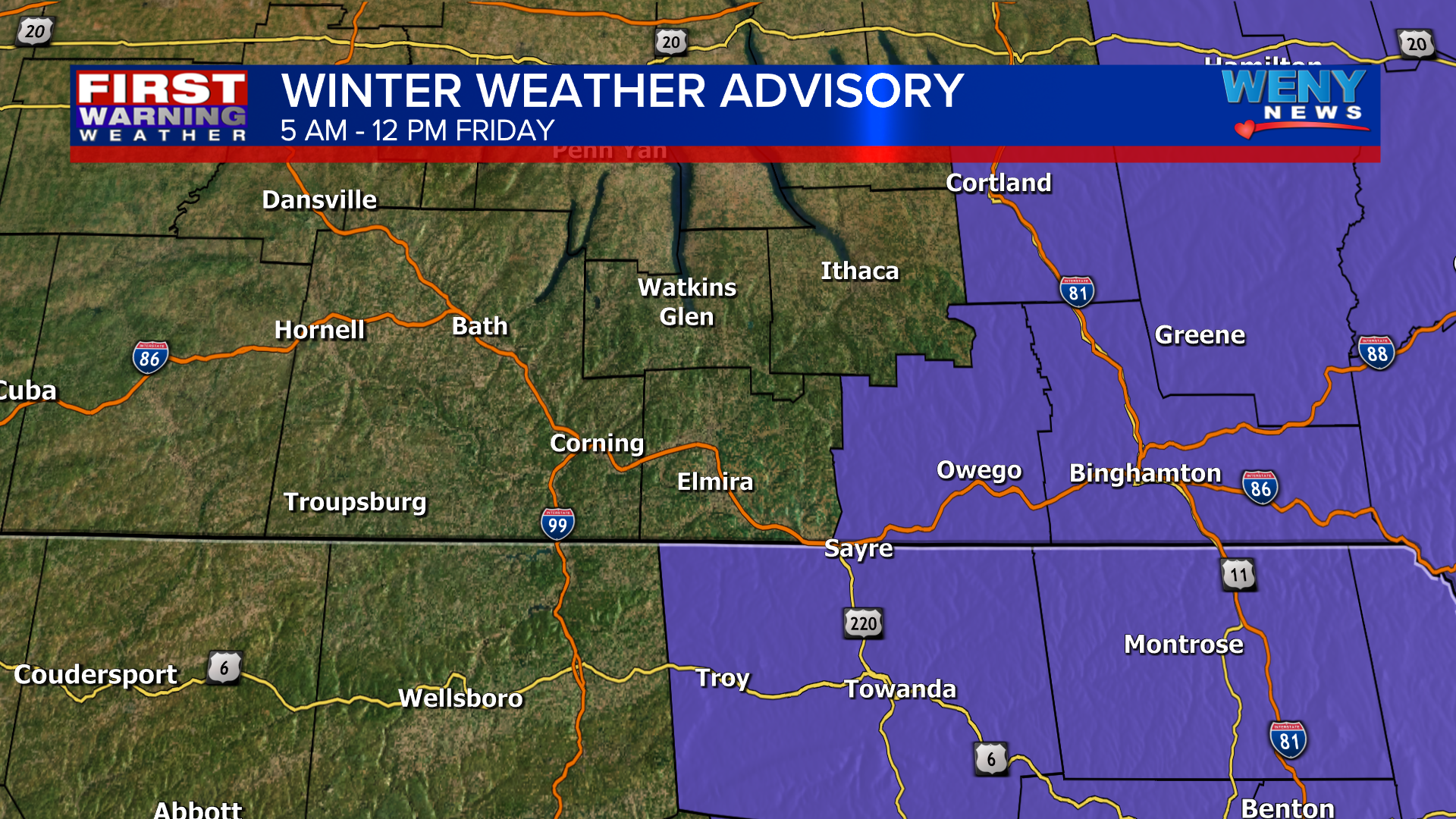 Winter Weather Advisory Friday Morning | Weather | weny.com