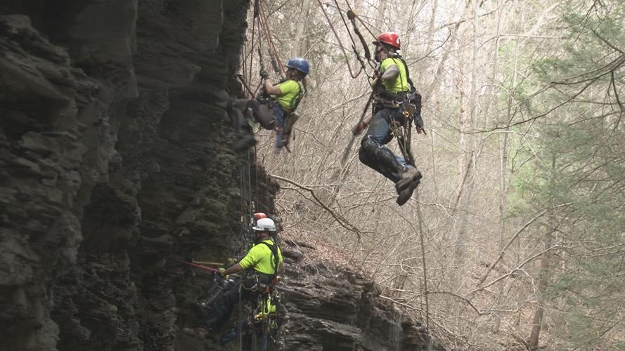 Rope access technicians help prep Gorge Trail for Summer | News | weny.com