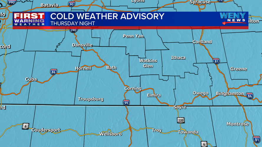Cold weather advisory Thursday night. | News | weny.com