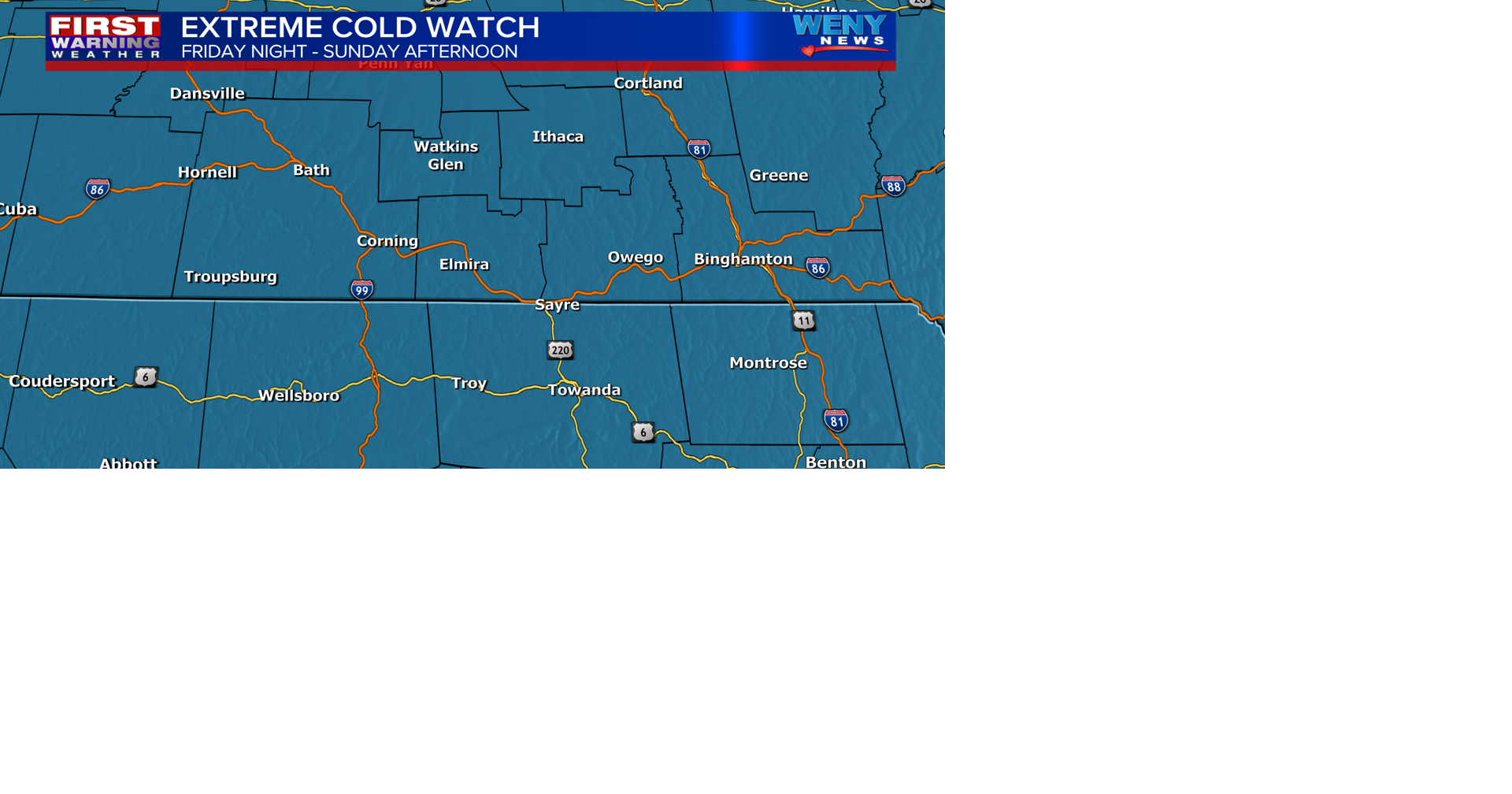 Extreme Cold Watch Issued | Weather | weny.com