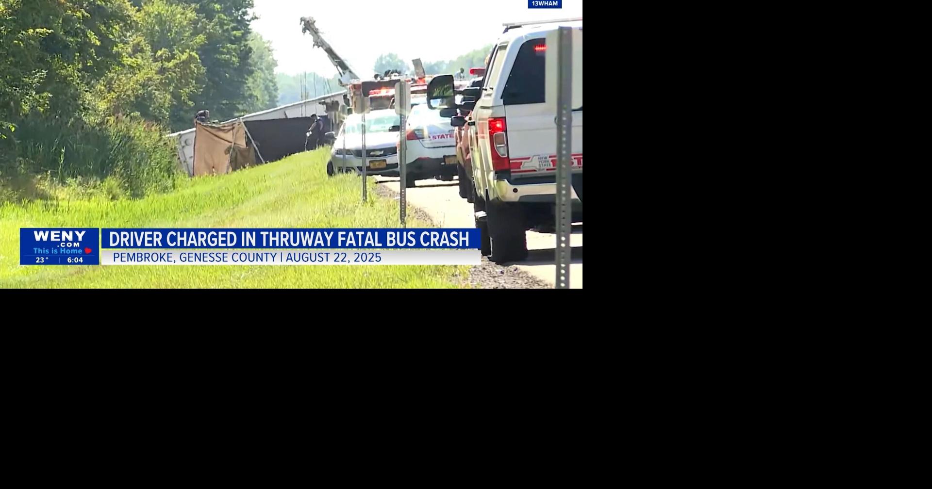 Bus Driver Charged After Fatal Crash on NYS Thruway | News | weny.com