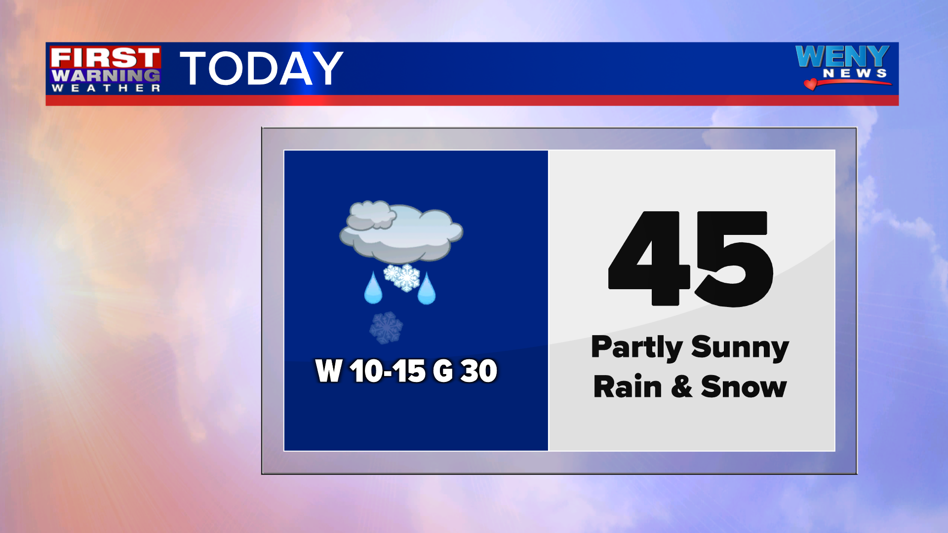 Scattered rain and snow showers | News | weny.com