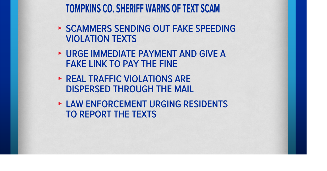 Tompkins Co. & Cortland officials warn of text scam
