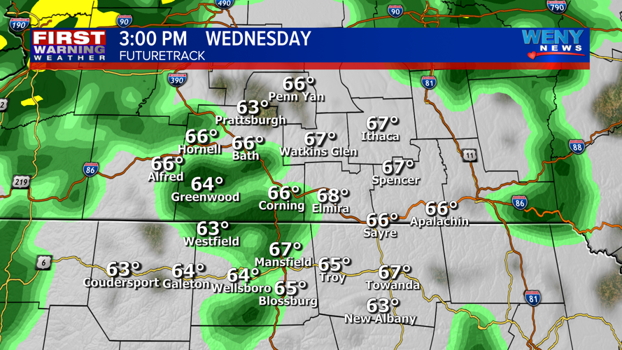 Scattered showers and thunderstorms Wednesday | News | weny.com