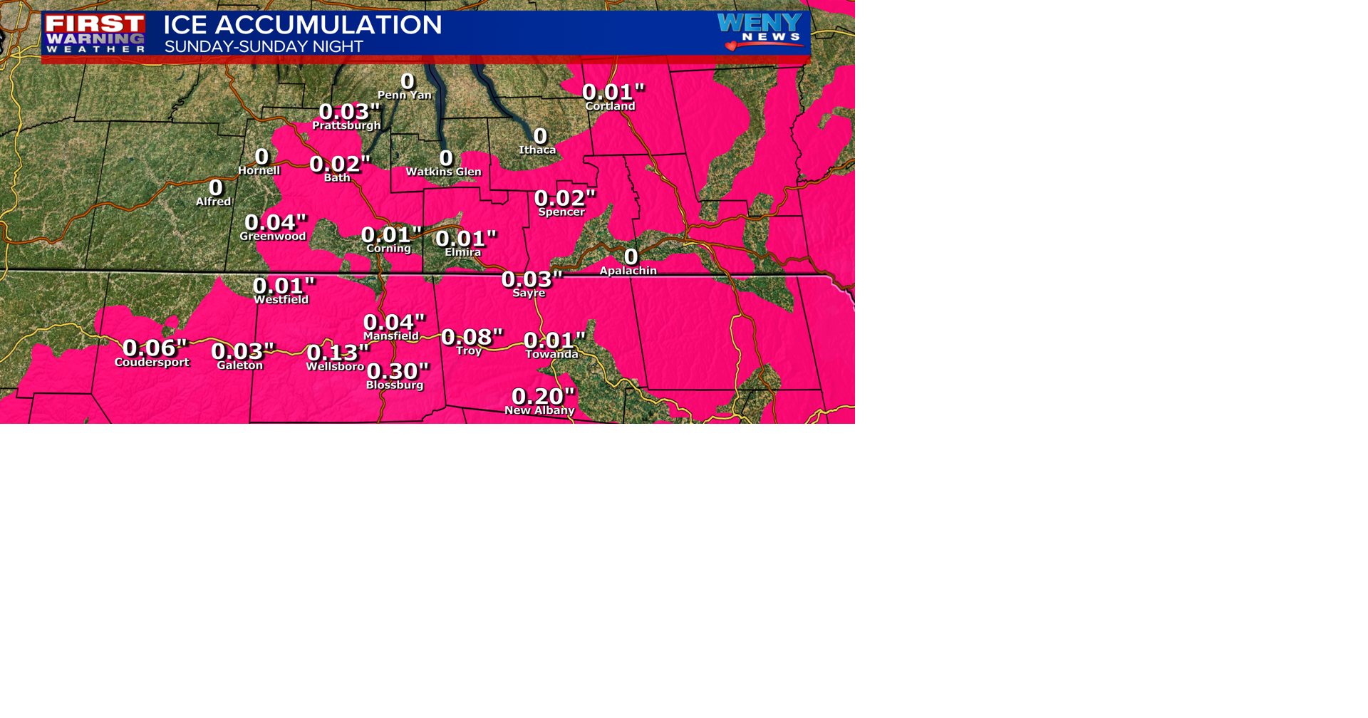Freezing rain returns Sunday afternoon and evening | Weather Extra ...