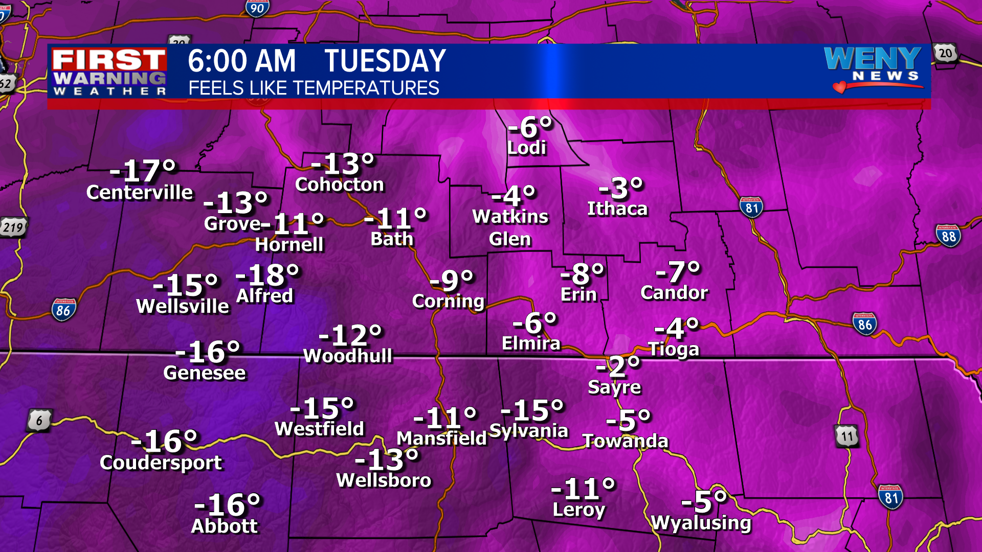 Bitterly Cold Temperatures | Weather | weny.com