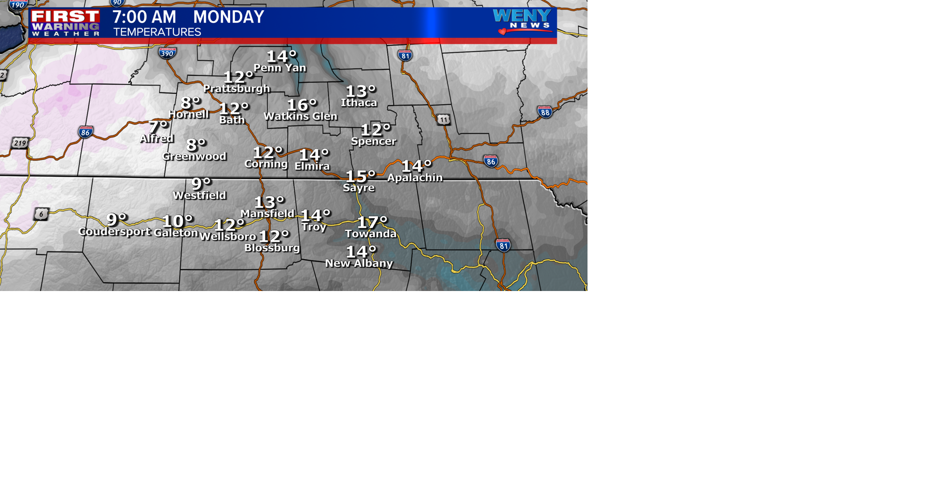 Snow tapers as arctic air moves in | Weather Extra | weny.com