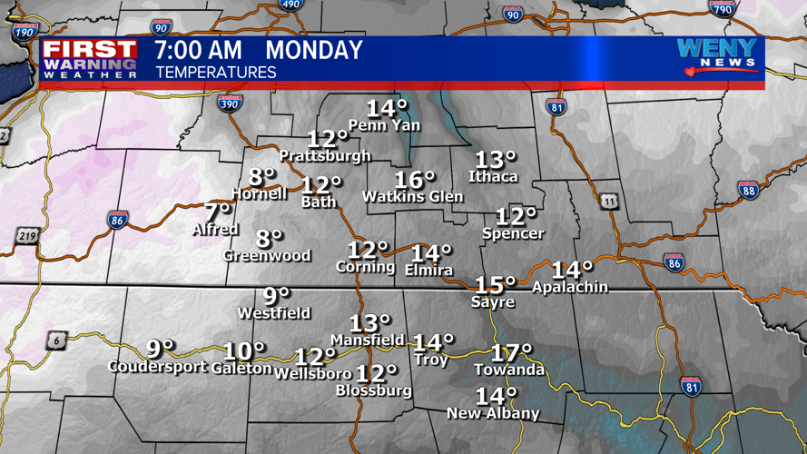Snow tapers as arctic air moves in | Weather Extra | weny.com