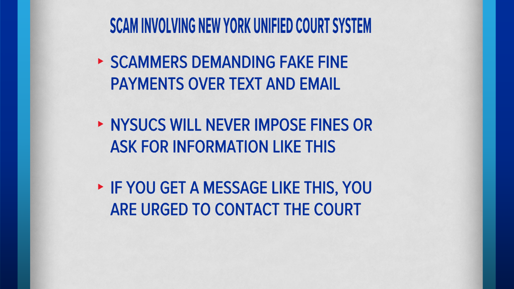 New York State Unified Court System is Warning People of a Scam
