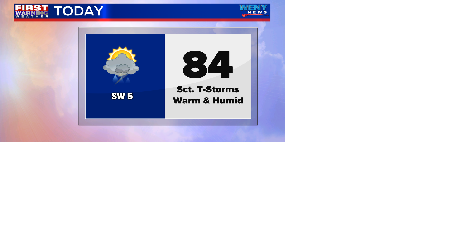 Warm and humid with thunderstorms Wednesday | Weather Extra | weny.com