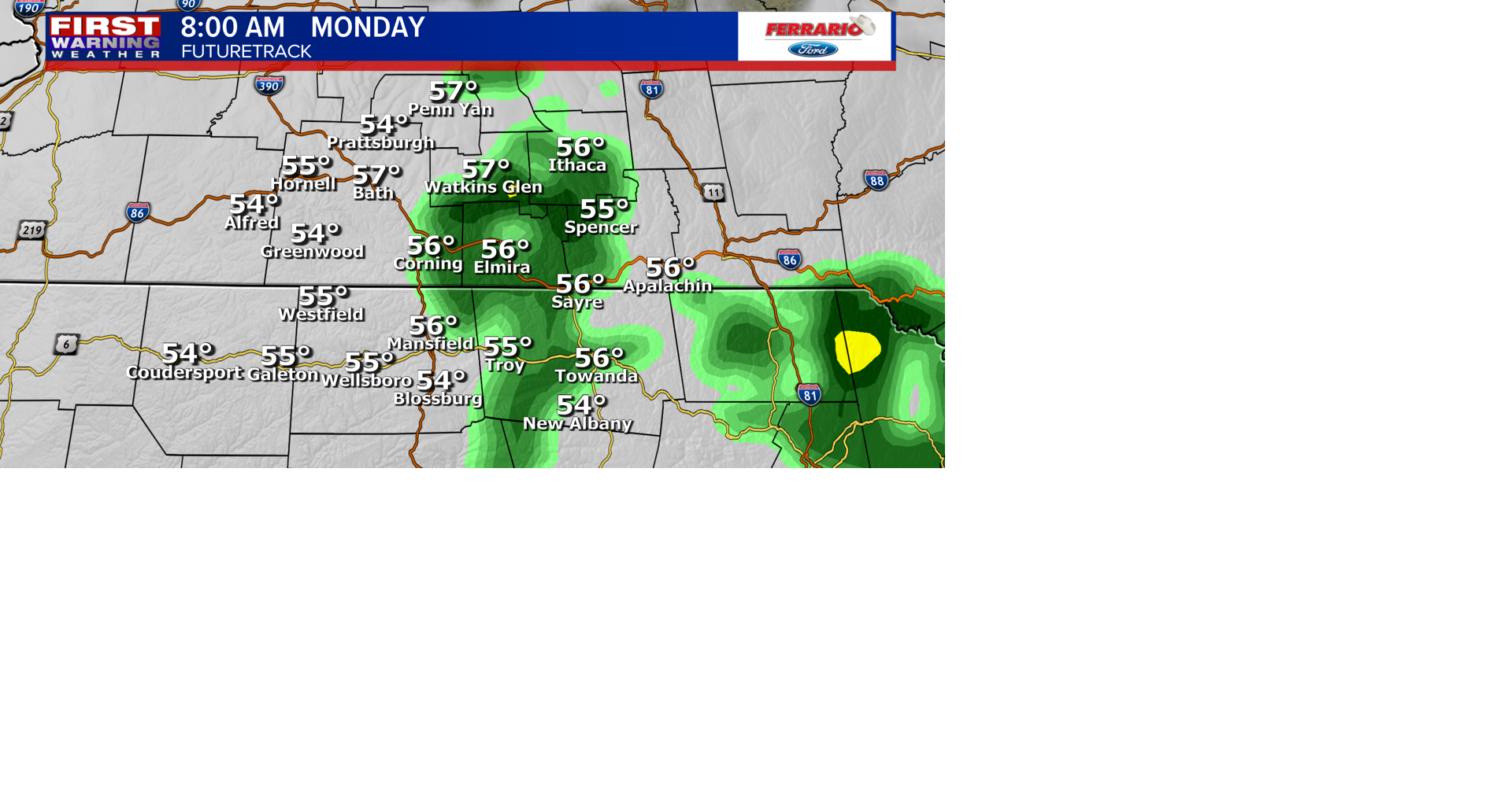 Rain lingers as the early week sees a marginal warmup | Weather | weny.com