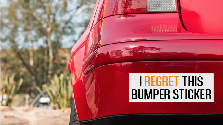 Can Your Car Have Too Many Bumper Stickers?
