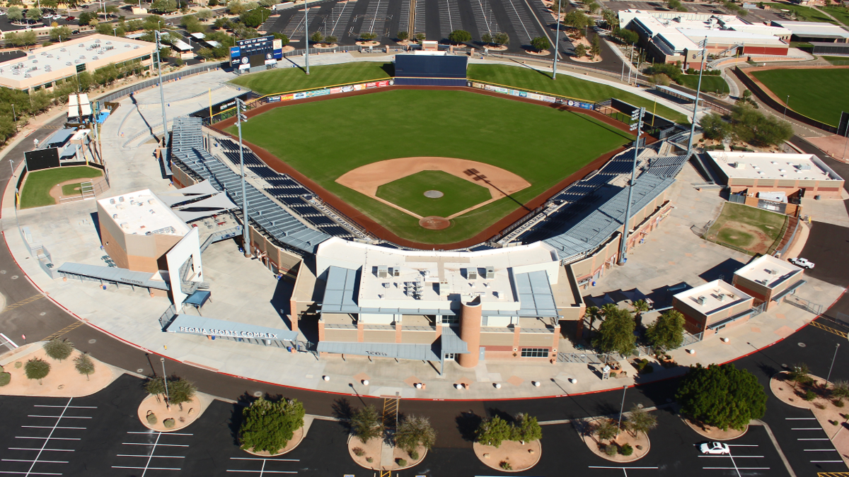 Peoria Stadium, Spring Training ballpark of the San Diego Padres and  Seattle Mariners