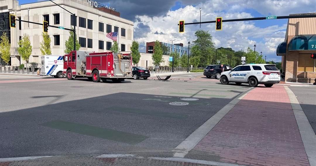 One sent to hospital after crash in downtown Youngstown | Archives ...