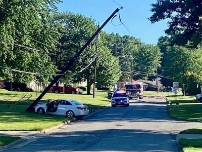 Car crashes into utility pole in Austintown | Archives | wfmj.com