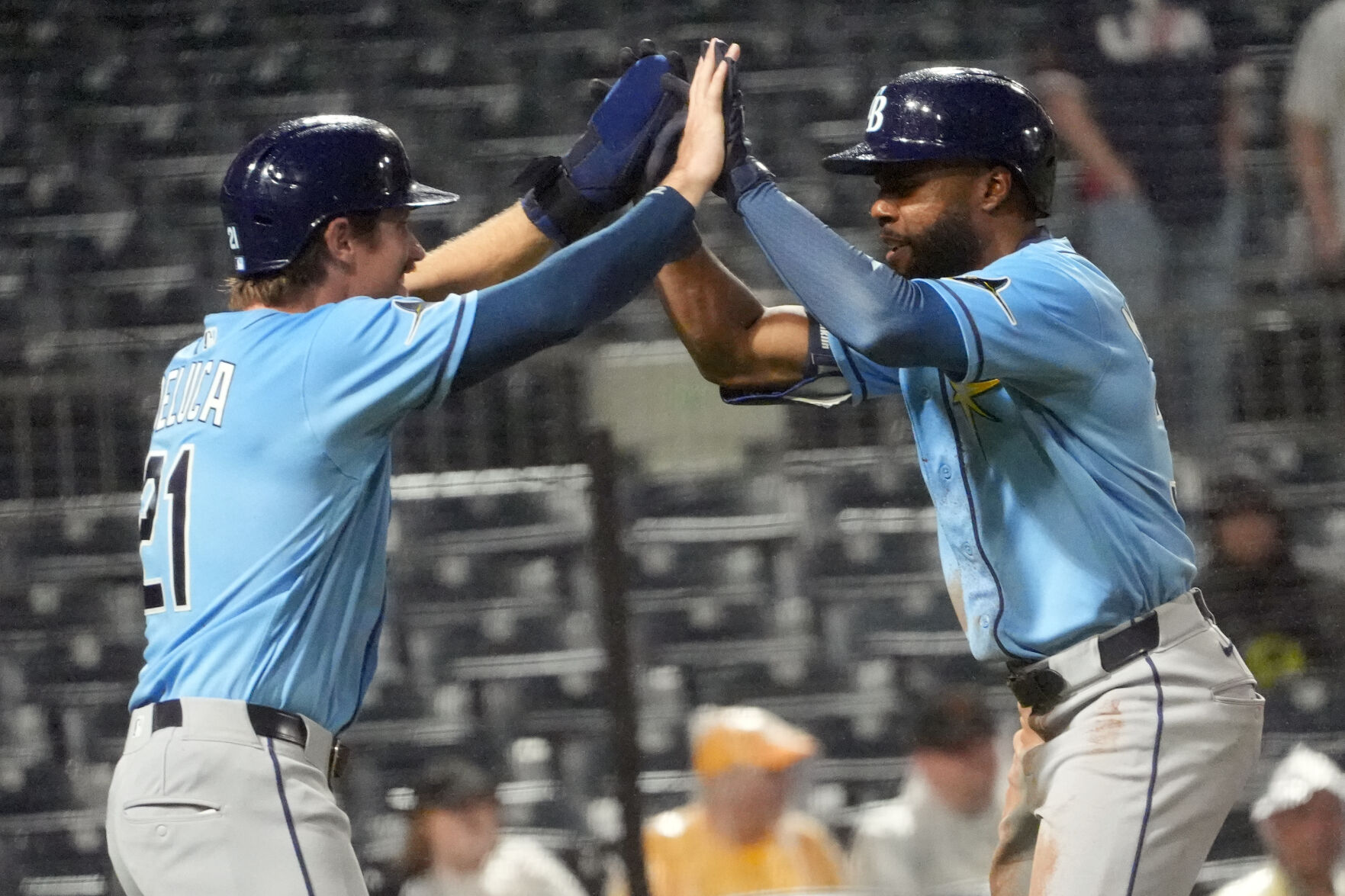 Cedric Mullins homers in 13th to lift Rays past Pirates 8-7 in rain ...