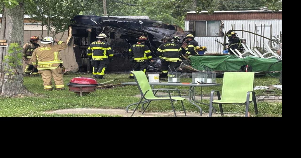 Crews battle flames at mobile home park in Liberty Township | Archives ...