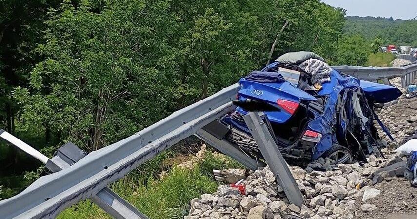 Occupants survive car crushed along I-80 in Mercer County