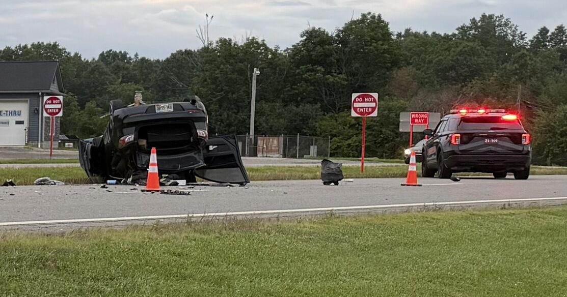 Two-car rollover crash on Route 422 in Southington