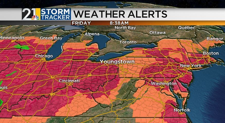 Excessive Heat Warning / Advisory across the Valley | Archives | wfmj.com