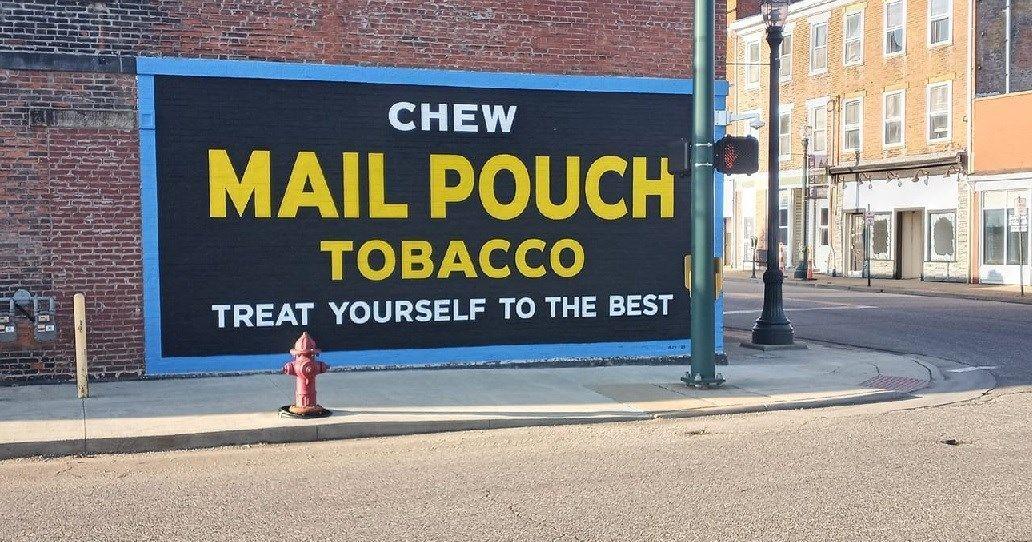 mail pouch tobacco font Historic 'Mail Pouch' sign restored in Lisbon | Archives