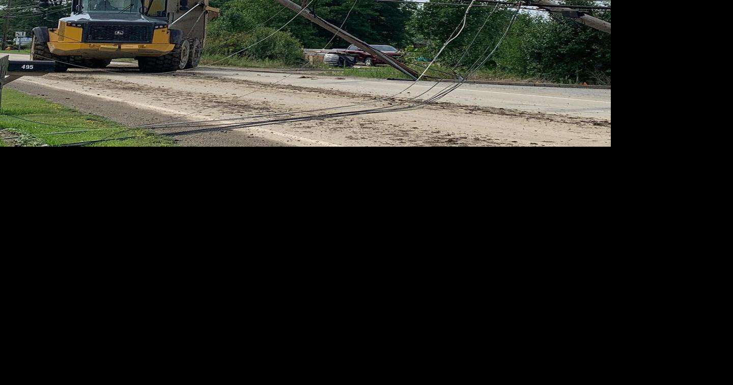 Route 224 remains closed after truck downs power lines in Canfield ...