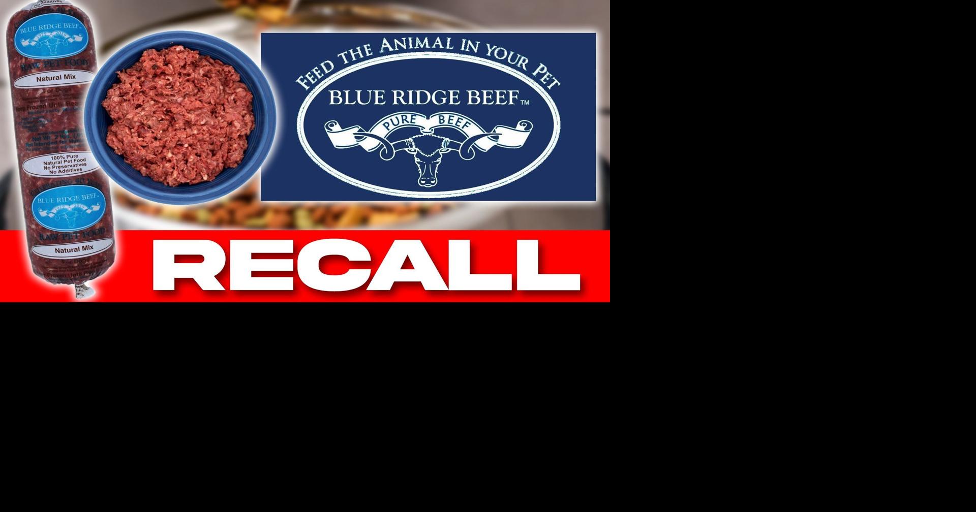 FDA: Blue Ridge Beef Natural Mix pet food recalled due to salmonella ...