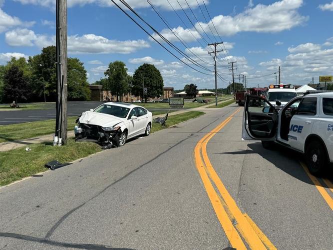 One taken to hospital after car crashes into electrical box in ...