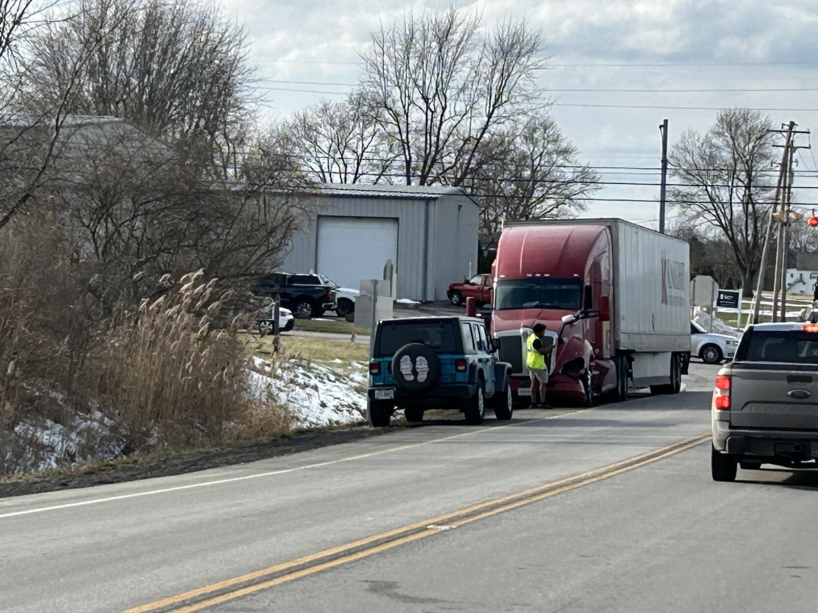 Two injured after car collides with semi in Green Township | Archives ...
