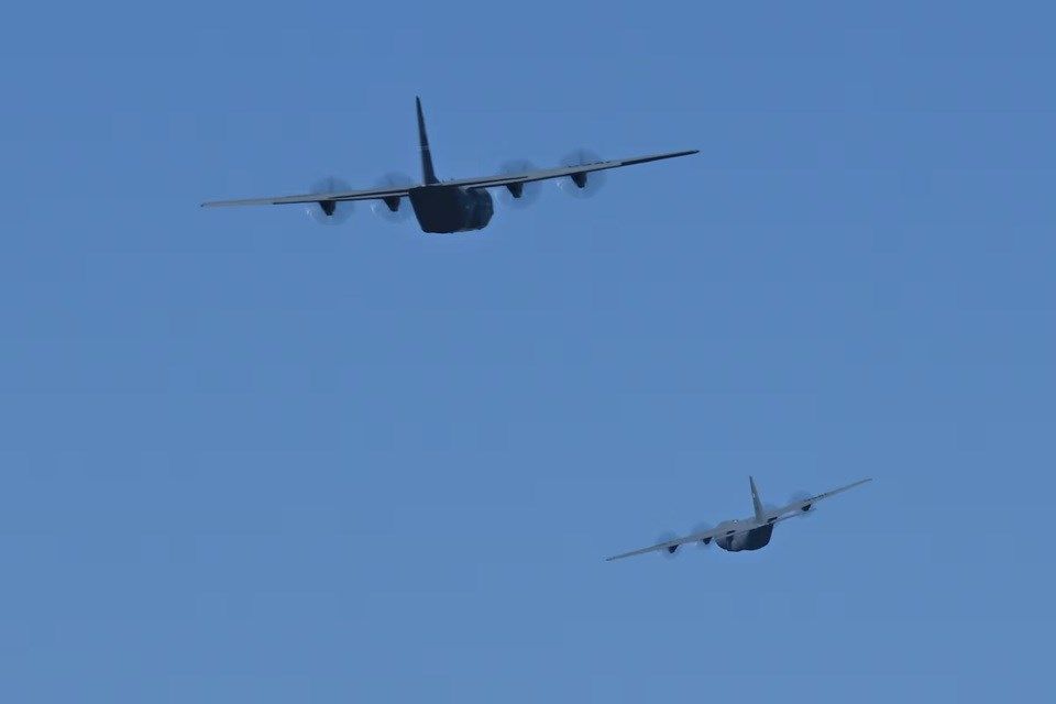 SLIDESHOW: New, 'stretch' versions of $110M aircraft fly together