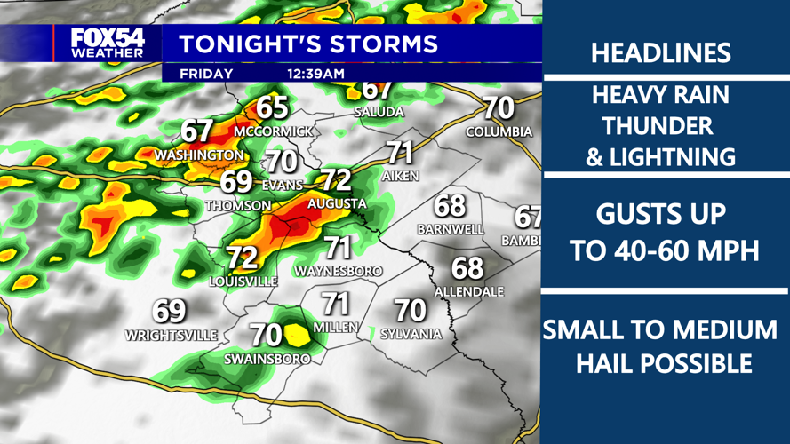 Strong Storms Possible Thursday Night | | wfxg.com