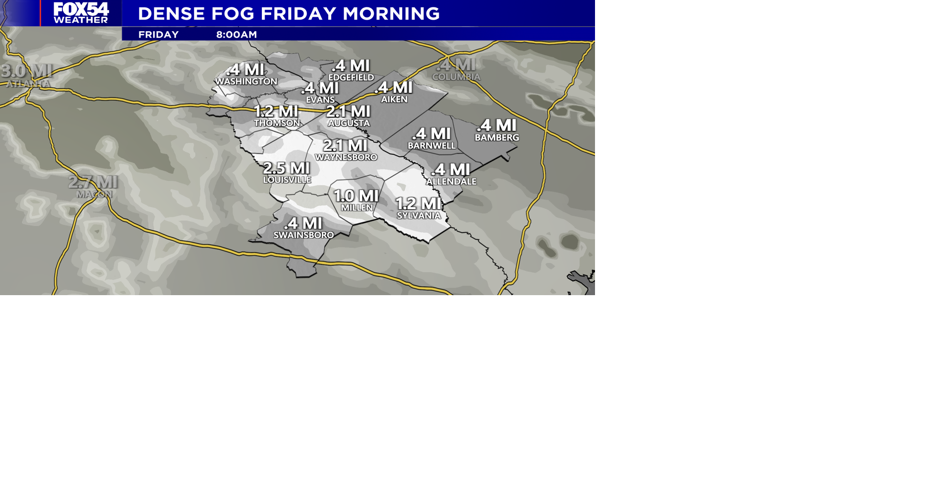 Areas of dense fog possible Friday morning | | wfxg.com