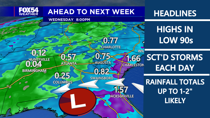 Scattered storms continue this afternoon & evening; Less rain and ...