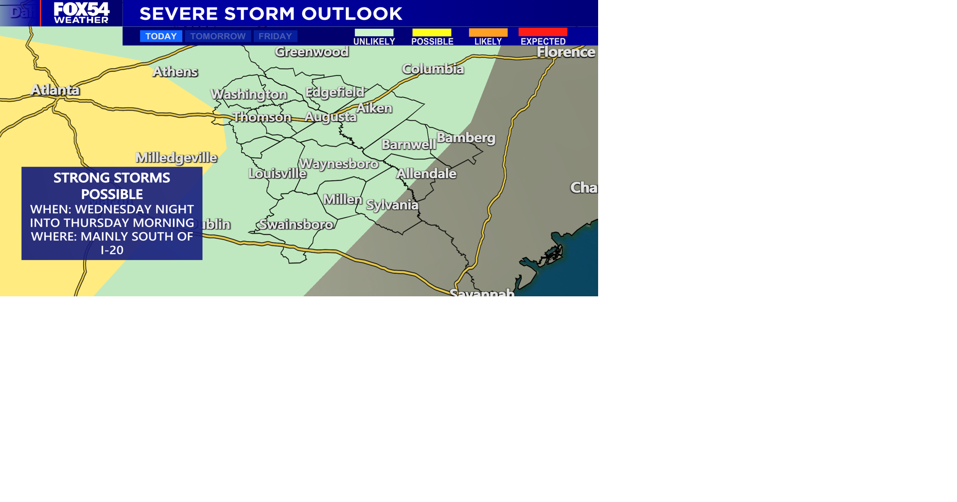 Strong Storms Possible Thursday Morning | | wfxg.com