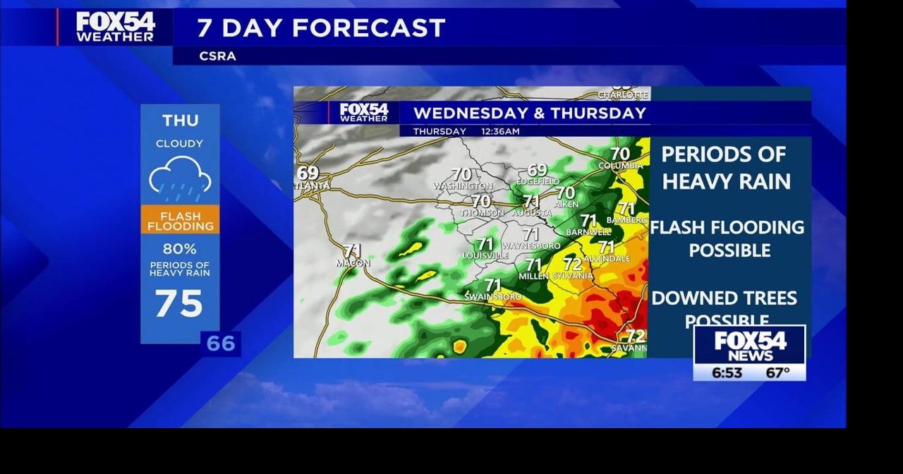 A foggy start before heavy rain leads to flash flooding Wednesday ...