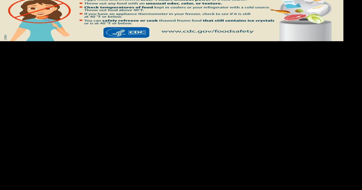 "Eat safe food after a power outage"