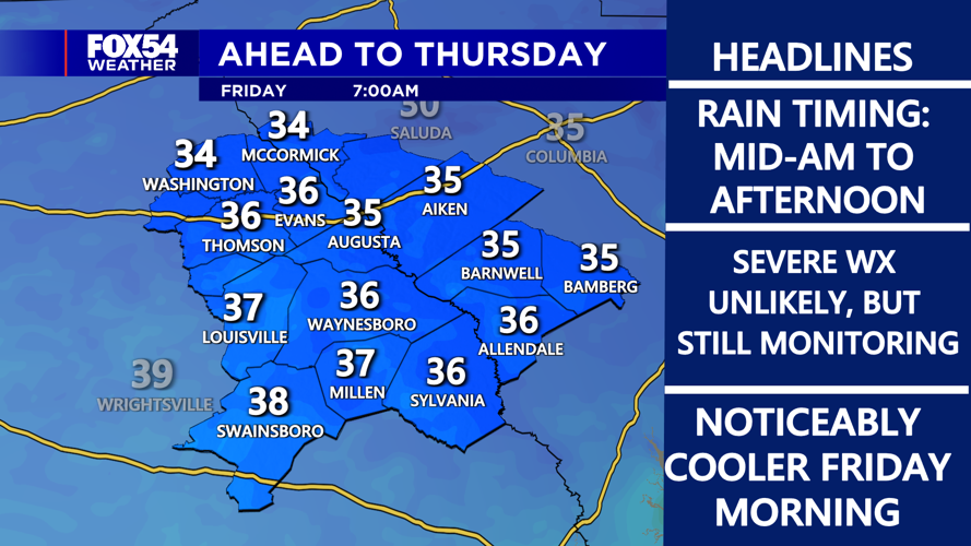 Weather Aware: A line of heavy showers & storms expected Thursday ...