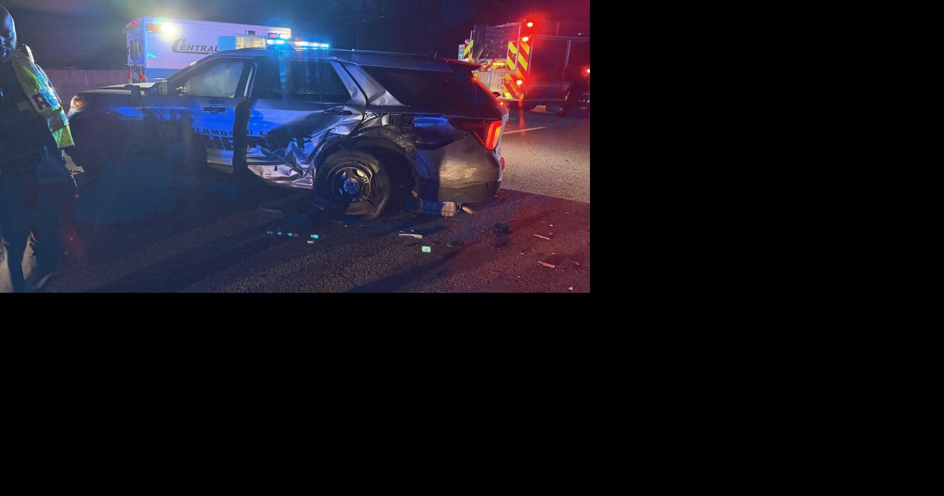 Deputies injured in crash while on scene of car fire, suspect arrested ...