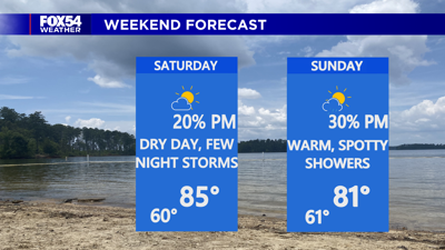 A warm weekend with mostly dry weather during the daytime hours ...
