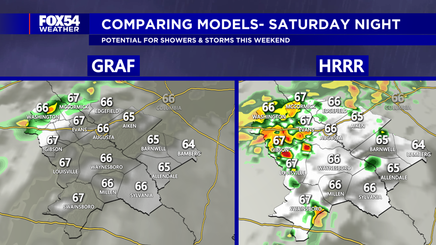 A warm weekend with mostly dry weather during the daytime hours ...