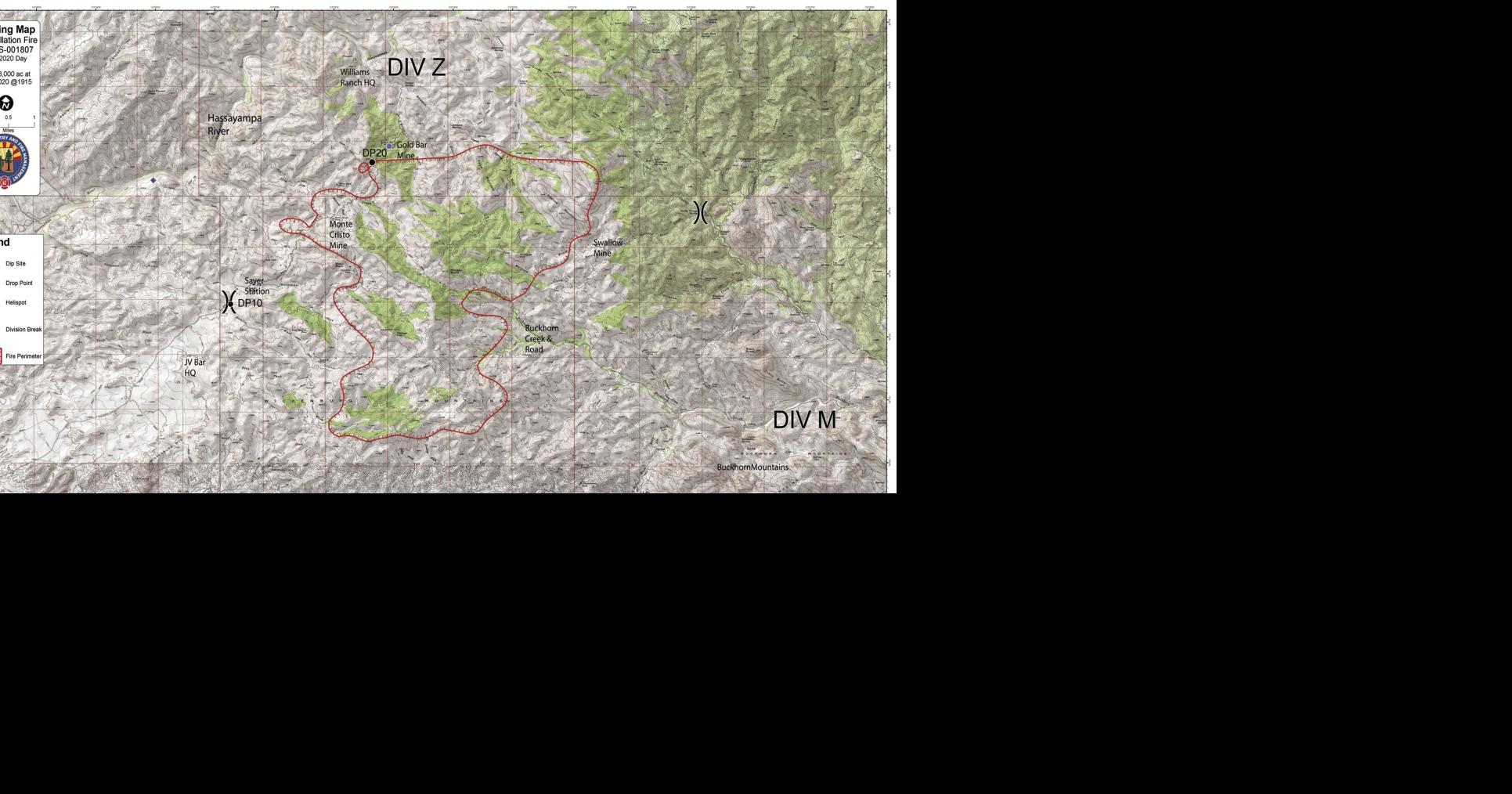 Constellation Fire Map as of 8/22/20 | Business News | wickenburgsun.com