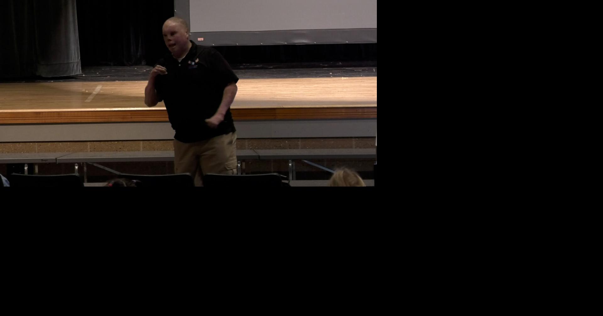 Local Purple Heart Recipient Rick Yarosh Speaks at African Road Elementary