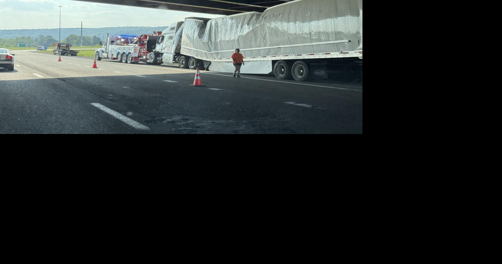 Tractor Trailer Overturn Causes Hours-Long Traffic Jam | News | wicz.com